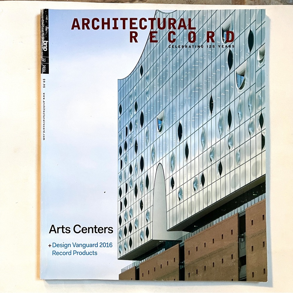 Architectural Record: Art Centers Issue. Vol 205 No. 12year: 2016 ISSN 0003-858X